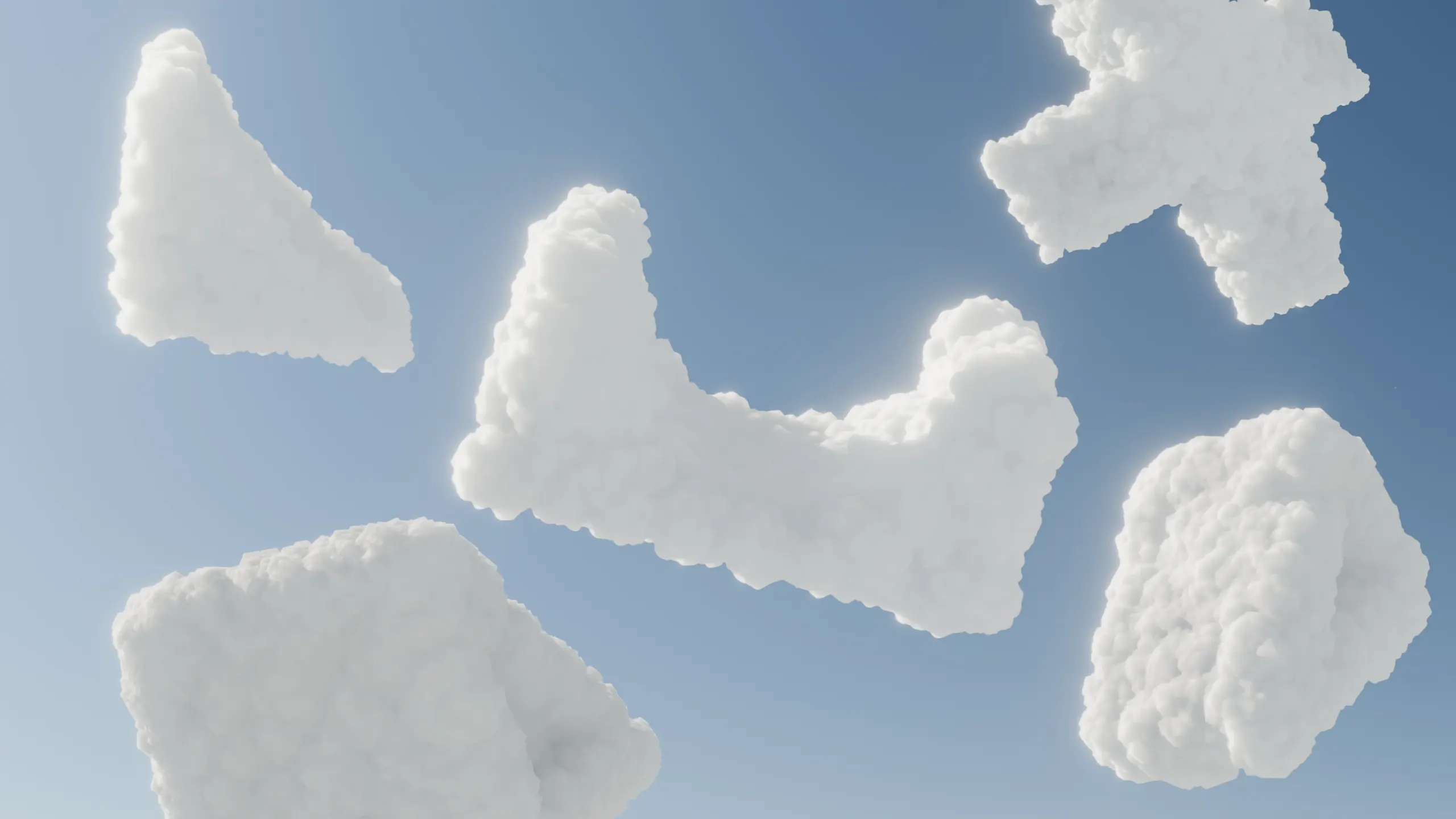 Fluffy cloud shapes