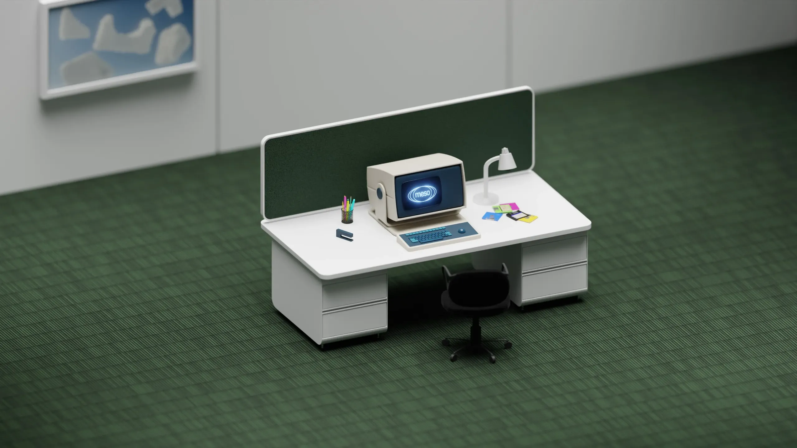Studio desk setup