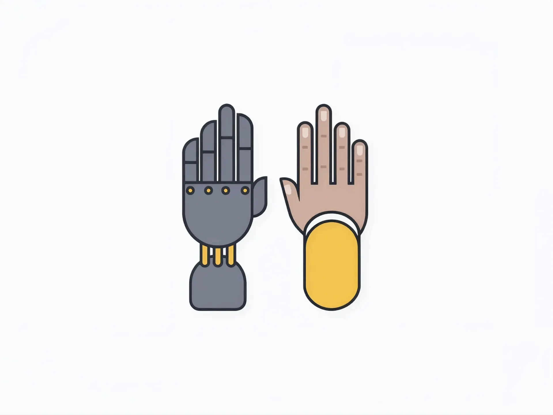 Robot and human high-five - the customer-service pivot